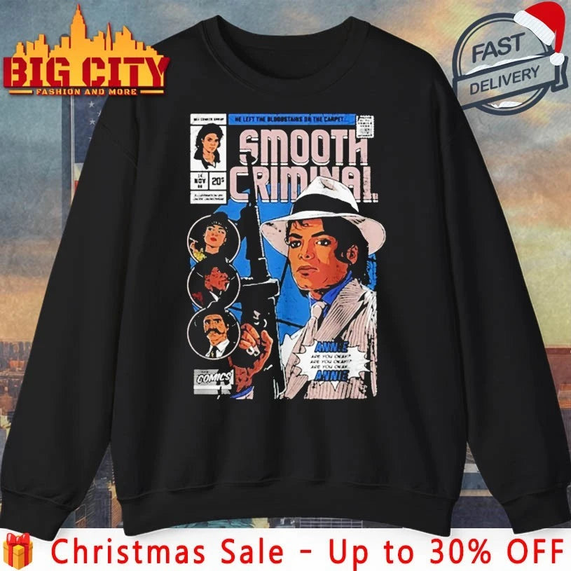 Smooth Criminal Retro Comic Michael Jackson Graphic shirt