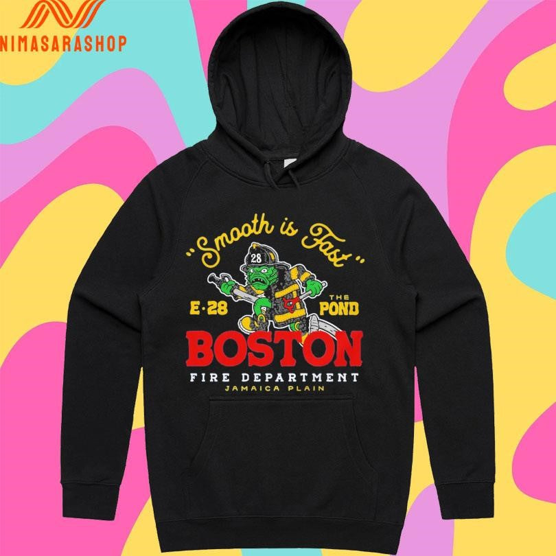 Smooth Is Fast E28 The Pond Boston Fire Department Jamaica Plain Shirts