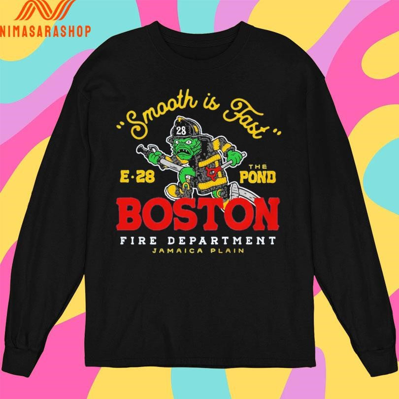 Smooth Is Fast E28 The Pond Boston Fire Department Jamaica Plain Shirts