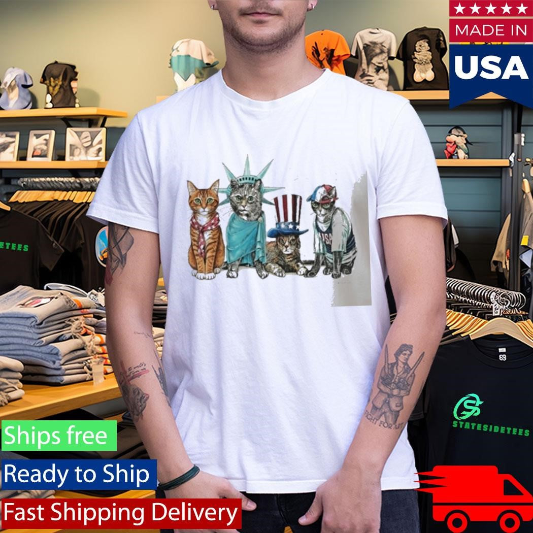 Snl Josh O’connor Patriotic Usa Cats Shirt