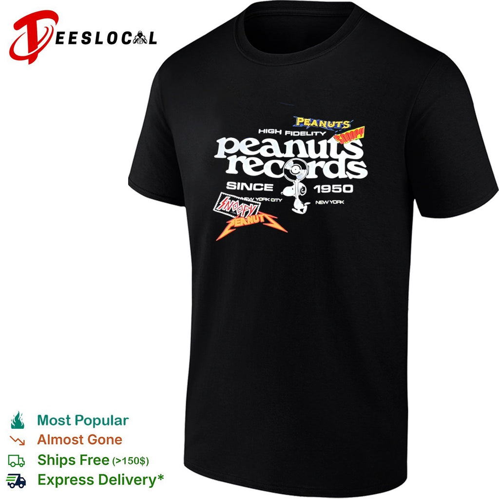 Snoopy Peanuts Records High Fidelity Since 1950 New York City shirt