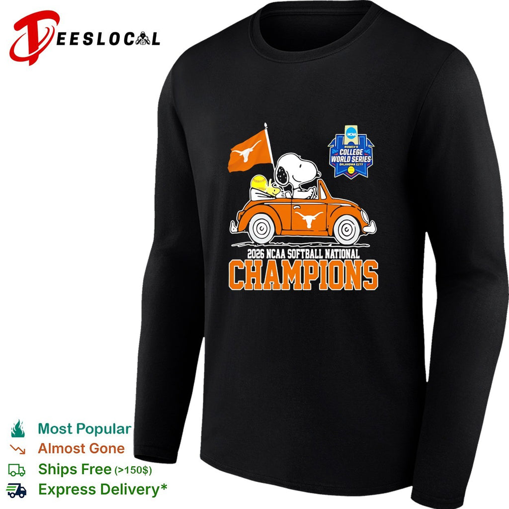 Snoopy Texas Longhorns 2026 NCAA softball national champions Oklahoma City shirt
