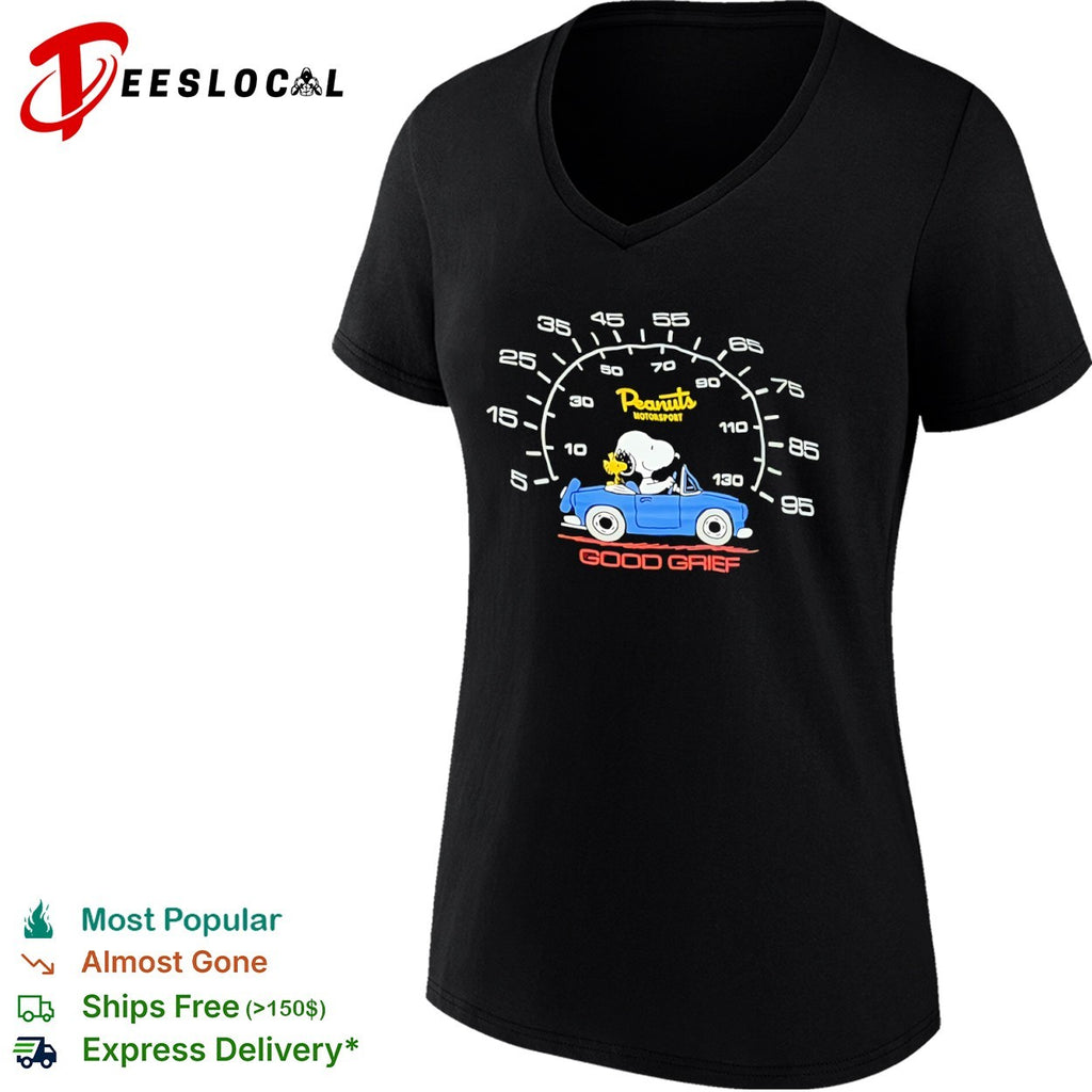 Snoopy Woodstock Peanuts Motorsport Good Grief Speedometer Racing shirt