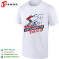 Snoopy Woodstock World Champion Dad Peanuts Baseball Shirt