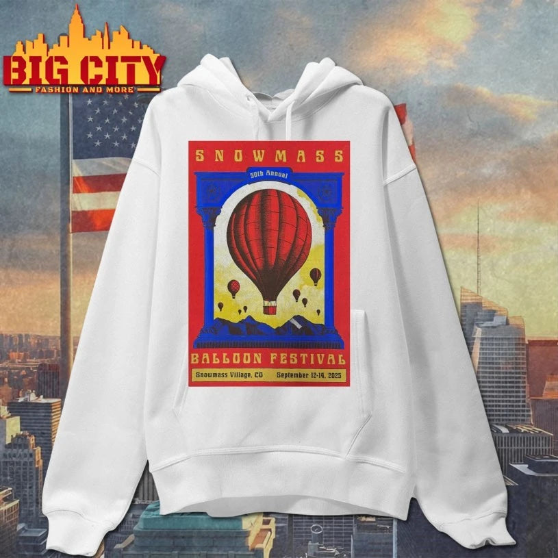 Snowmass Balloon Festival Sep 12-14 2025 Snowmass Village, CO Snowmass Town Park Tour Poster shirt