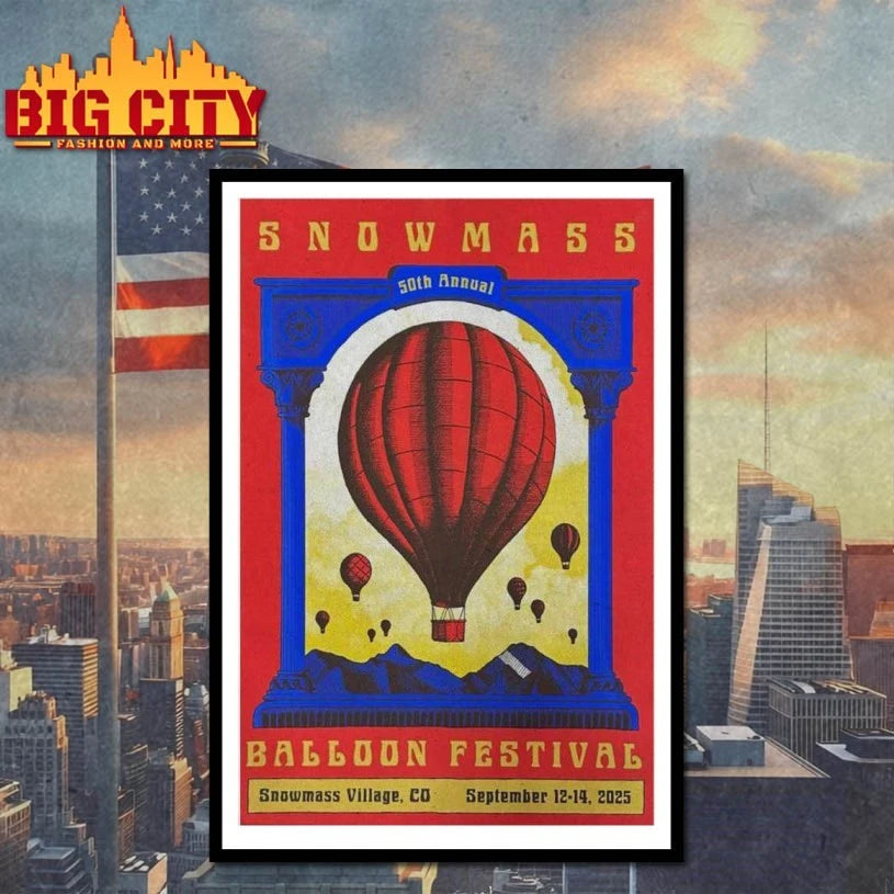 Snowmass Balloon Festival Sep 12-14 2025 Snowmass Village, CO Snowmass Town Park Tour Poster shirt