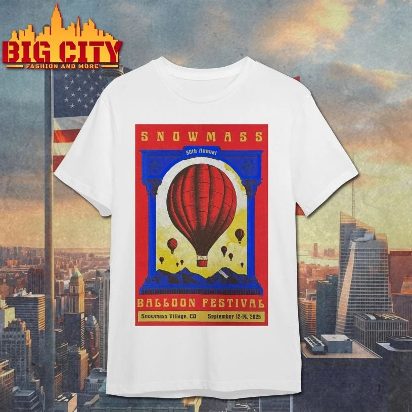 Snowmass Balloon Festival Sep 12-14 2025 Snowmass Village, CO Snowmass Town Park Tour Poster shirt
