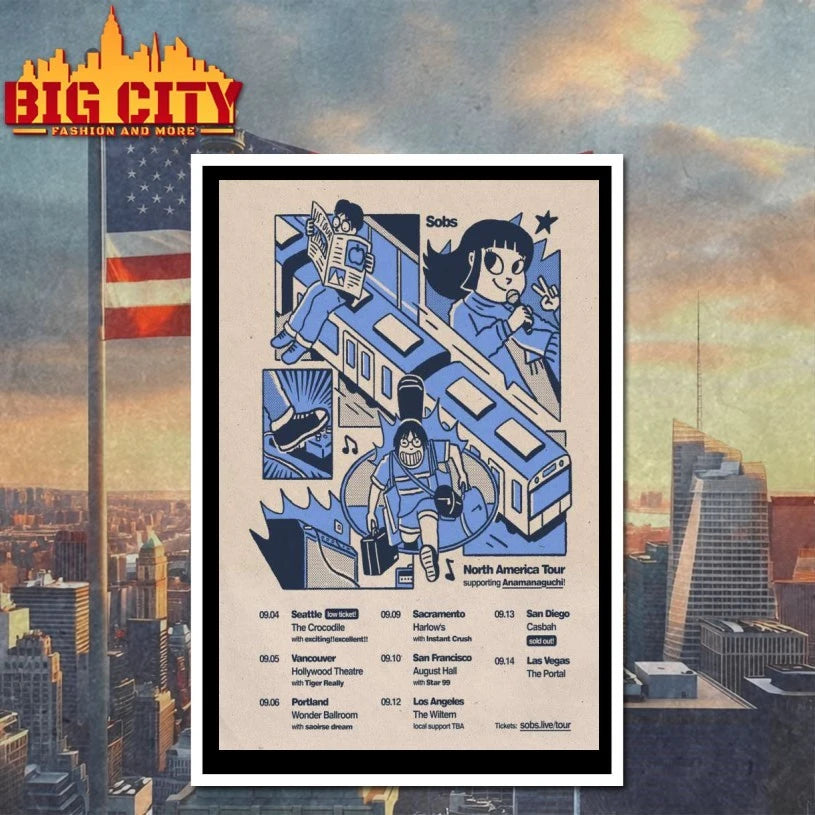 Sobs North American Tour 2025 Poster Shirt