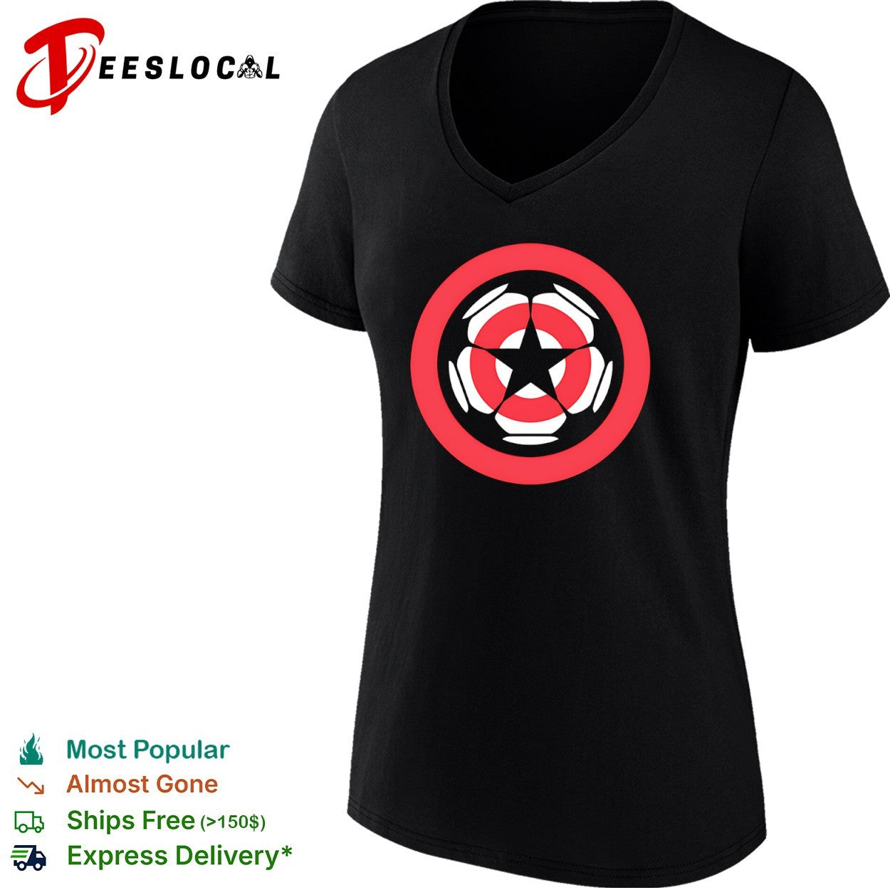 Soccer Ball Star Emblem Minimalist shirt
