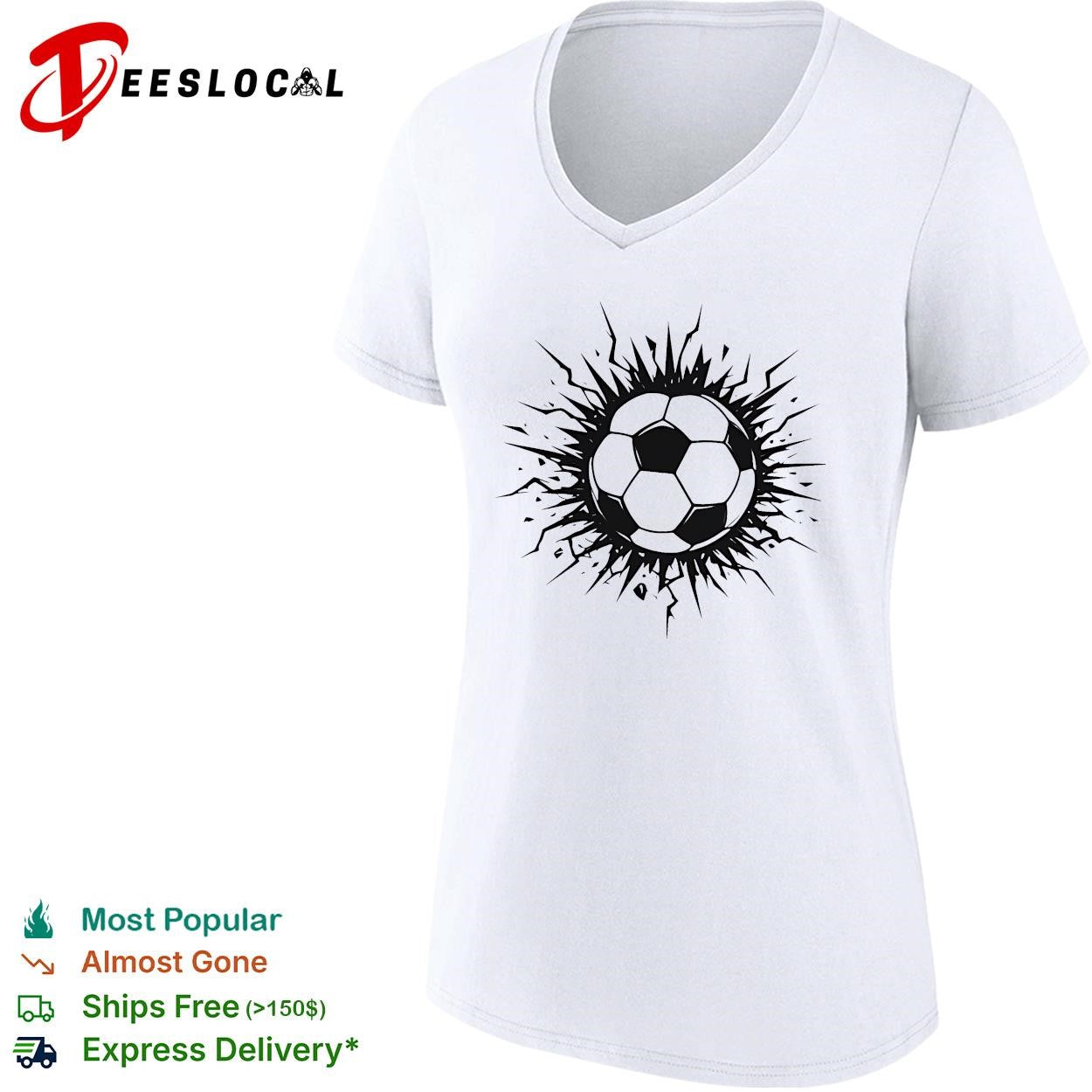 Soccer ball explosion burst bold art shirt