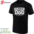 Soccer dad goal net ball bold text shirt