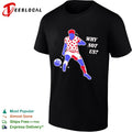 Soccer player star pattern why not us shirt