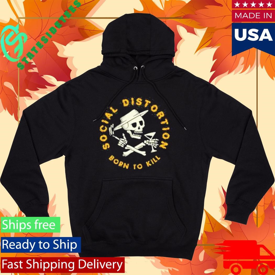 Social Distortion Born To Kill Crossed Skelly Emblem T-Shirt