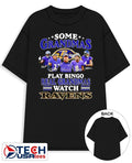 Some grandmas play bingo real grandmas watch Baltimore Ravens signatures shirt
