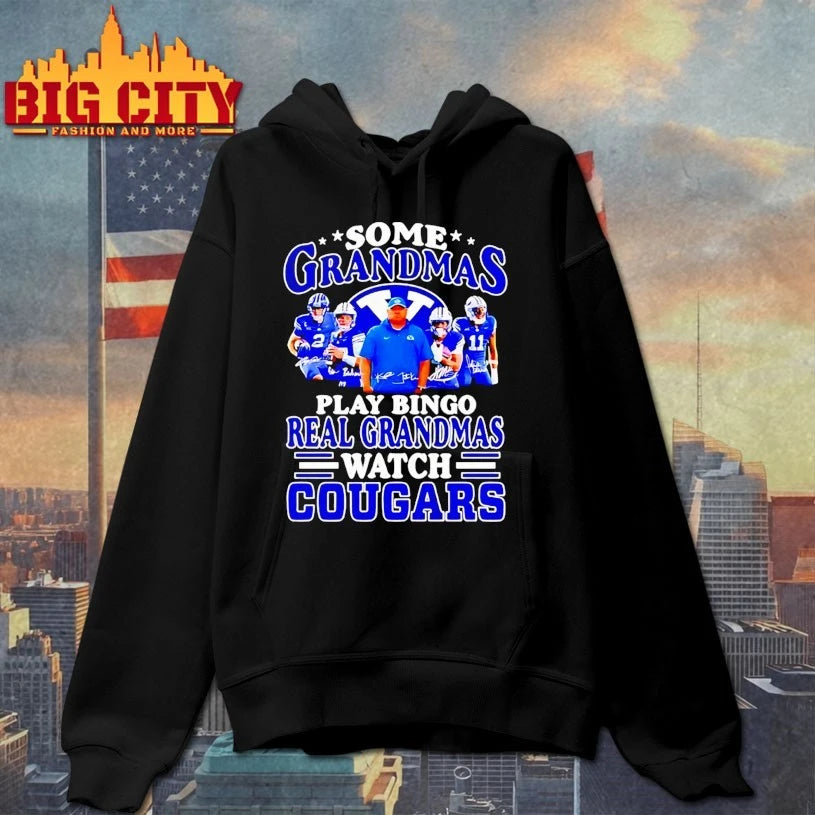 Some grandmas play bingo real grandmas watch Cougars signature shirt