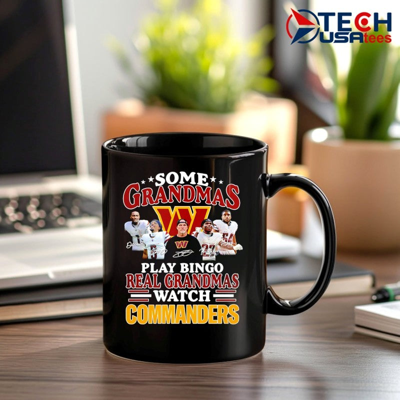 Some grandmas play bingo real grandmas watch Washington Commanders signatures shirt