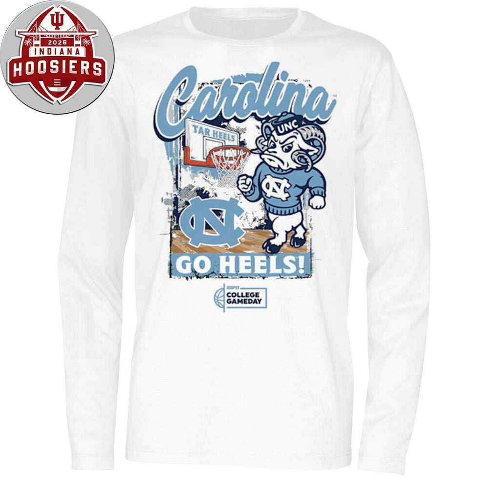 Something Inked North Carolina Tar Heels Men’s Ivory College Gameday Mascot Shirt