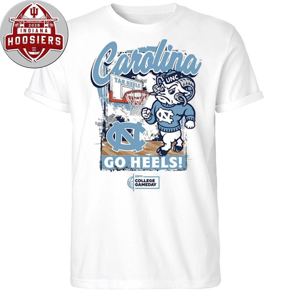 Something Inked North Carolina Tar Heels Men’s Ivory College Gameday Mascot Shirt