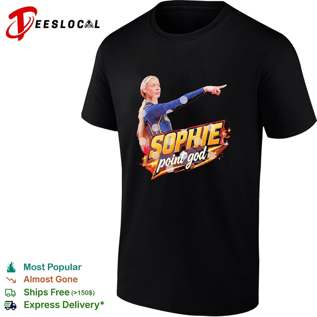 Sophie Cunningham Indiana Fever pointing point god badge shirt
