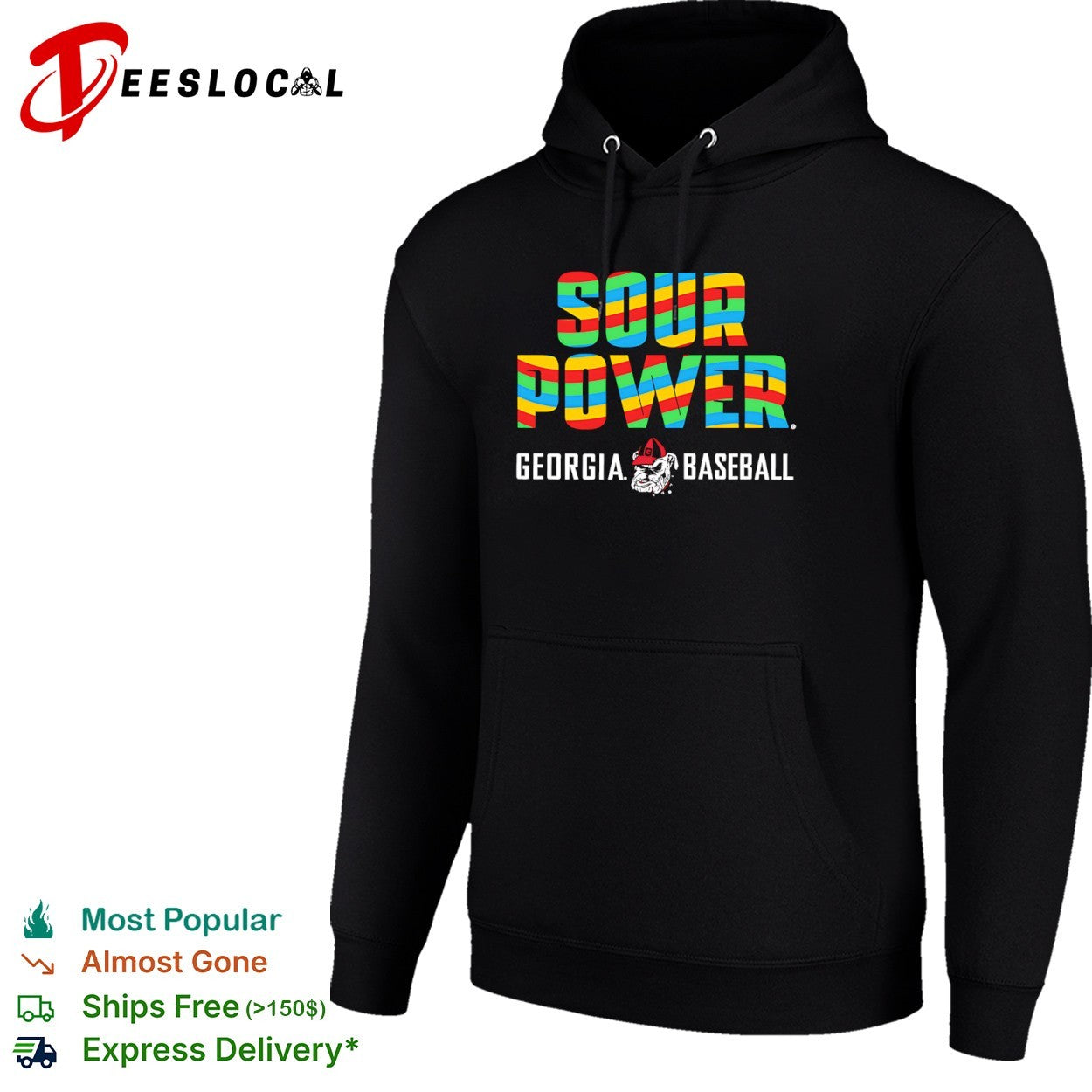 Sour Power Georgia Bulldog Baseball Mascot shirt