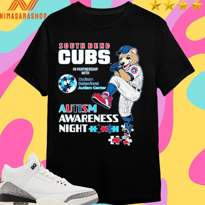 South Bend Cubs In Partnership With Horizon Behavioral Autism Center Autism Awareness Night Shirts