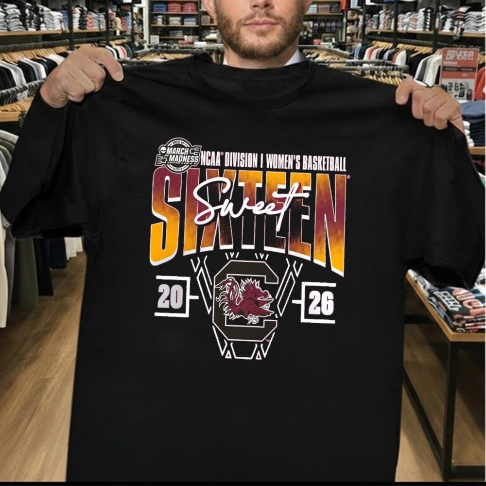 South Carolina Gamecocks 2026 NCAA Women’s Basketball Tournament March Madness Sweet 16 Shirt
