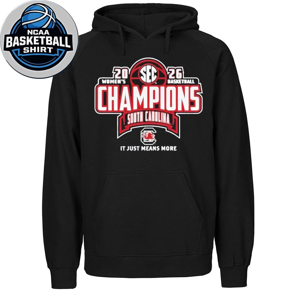 South Carolina Gamecocks 2026 SEC Women’s Basketball Regular Season Champions Locker Room Logo Shirt