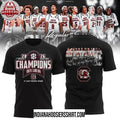 South Carolina Gamecocks 2026 SEC Women’s Basketball Regular Season Champions Logo Two Sided T-Shirt