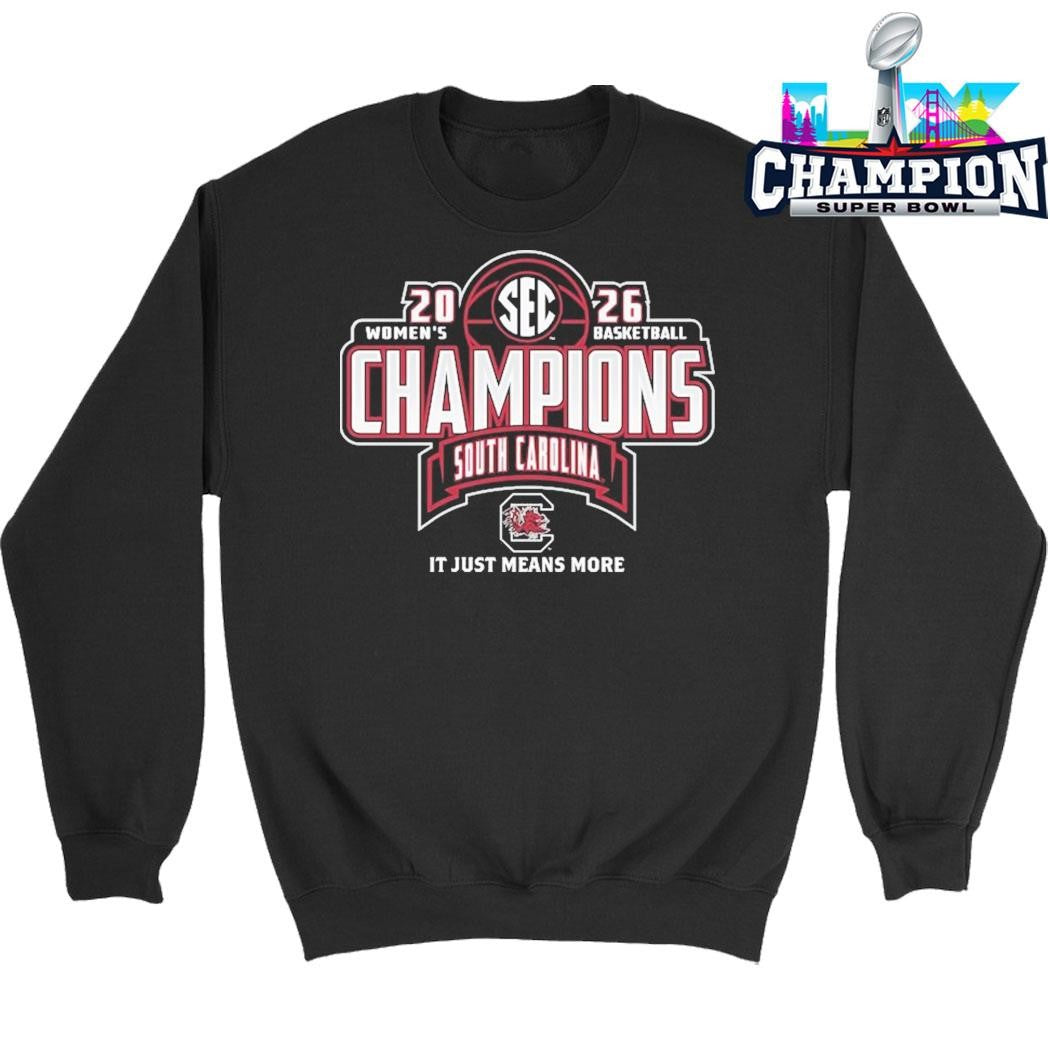 South Carolina Gamecocks 2026 Sec Women’s Basketball Regular Season Champions Locker Room Shirt