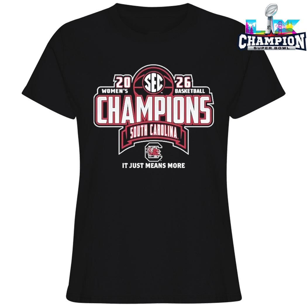 South Carolina Gamecocks 2026 Sec Women’s Basketball Regular Season Champions Locker Room Shirt