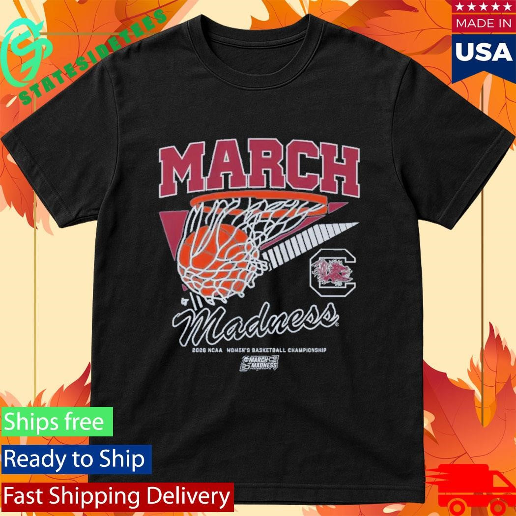 South Carolina Gamecocks WBB 2026 March Madness Retro Swish Shirt