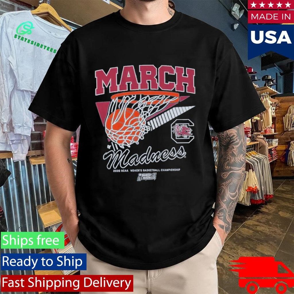 South Carolina Gamecocks WBB 2026 March Madness Retro Swish Shirt
