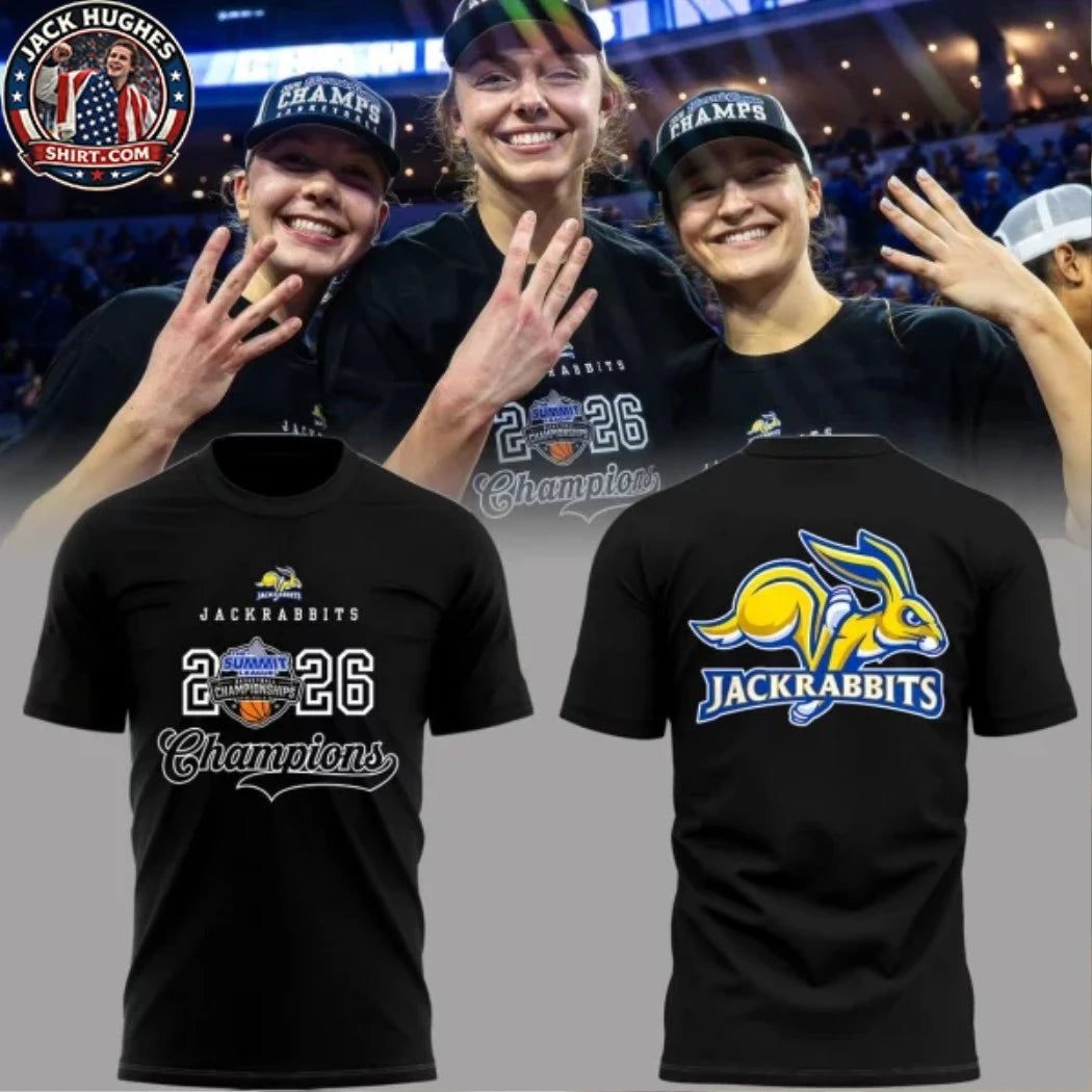 South Dakota State Jackrabbits Summit League Champions Logo Two Sided Shirt