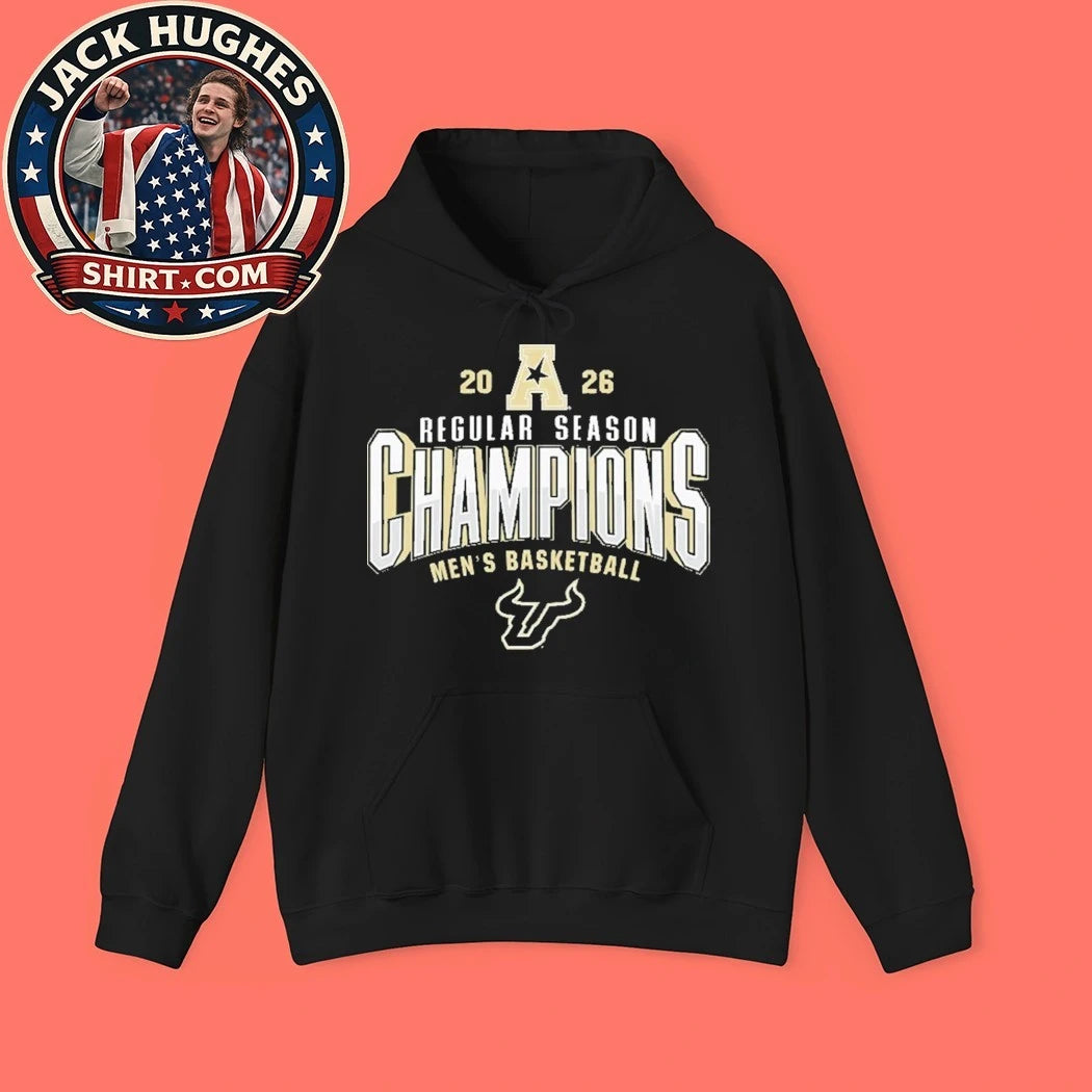 South Florida Bulls 2026 AAC Men’s Basketball Regular Season Champions Locker Room Logo T-Shirt