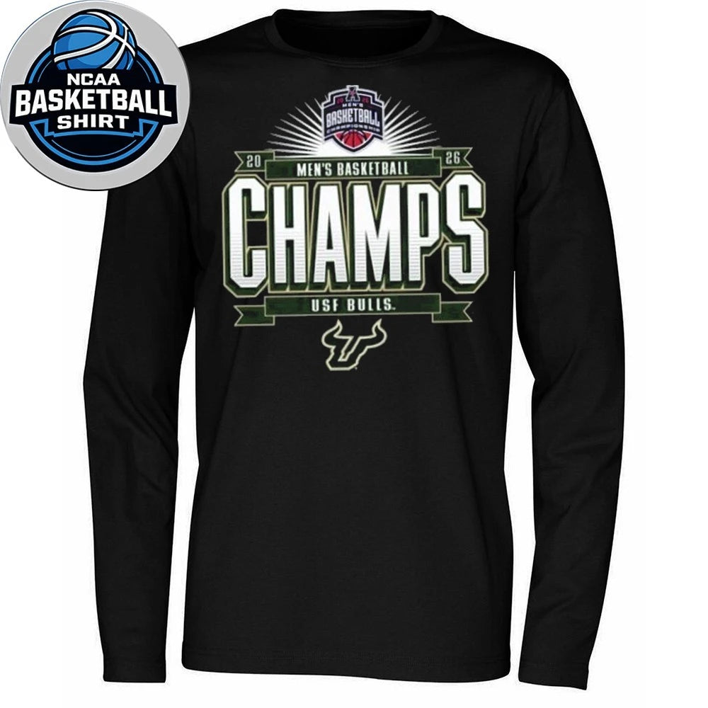 South Florida Bulls 2026 American Conference Men’s Basketball Tournament Champions Logo T-Shirt
