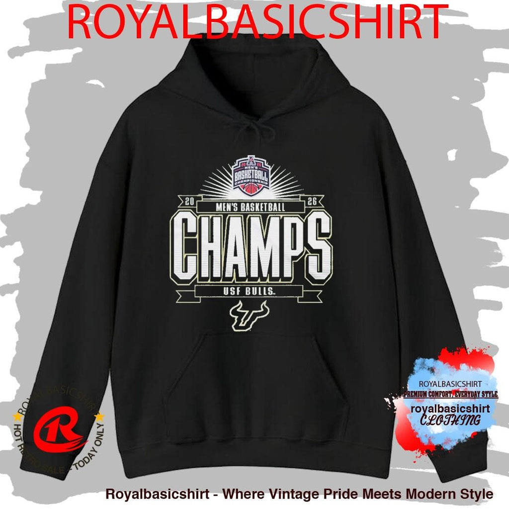 South Florida Bulls Men’s Basketball 2026 American Conference Tournament Champions Locker Room T-Shirt