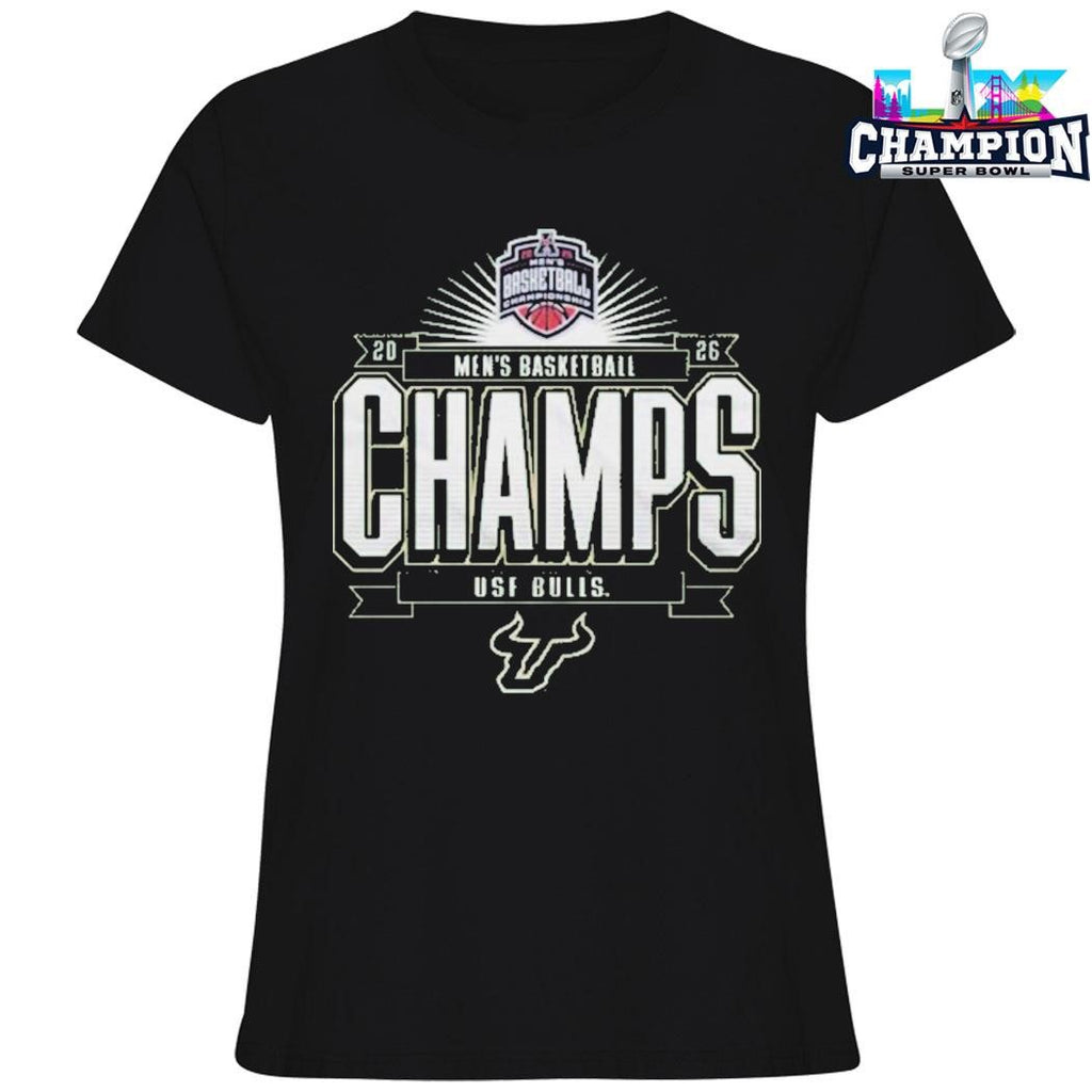 South Florida Bulls Men’s Basketball 2026 American Conference Tournament Champions Shirt