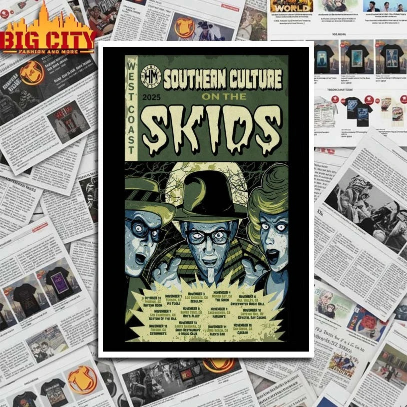 Southern Culture On The Skids West Coast 2025 Tour Poster shirt