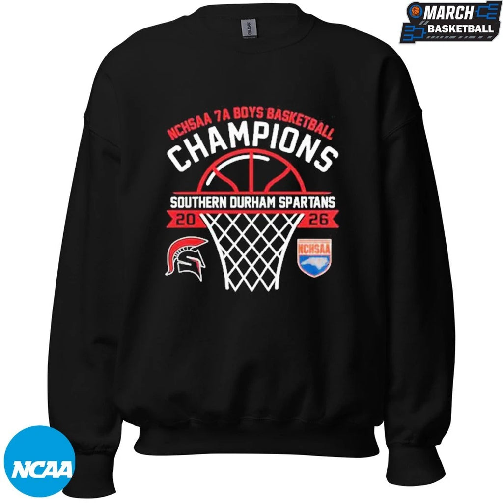 Southern Durham Spartans NCHSAA 7A Boys Champions 2026 T-shirts