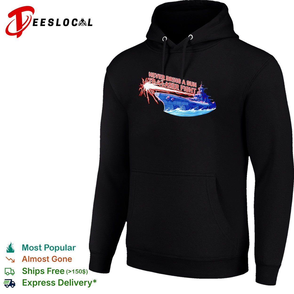 Space Battleship Yamato firing laser never bring a gun to a fight shirt