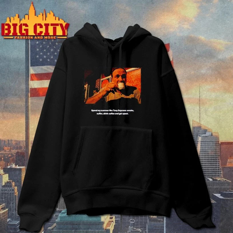 Spend My Summer Like Tony Soprano Smoke Suffer Drink Coffee shirt