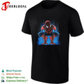 Spider-Man crouching action pose comic book style art shirt