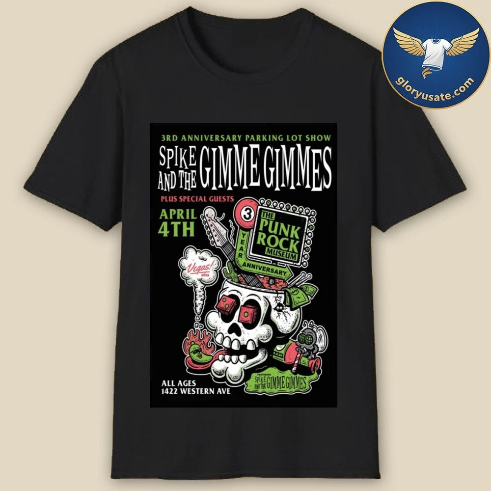 Spike And The Gimme Gimmes Apr 4 2026 The Punk Rock Museum Show Poster Shirt