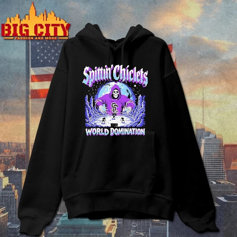 Spittin Chiclets World Domination skeleton shirt