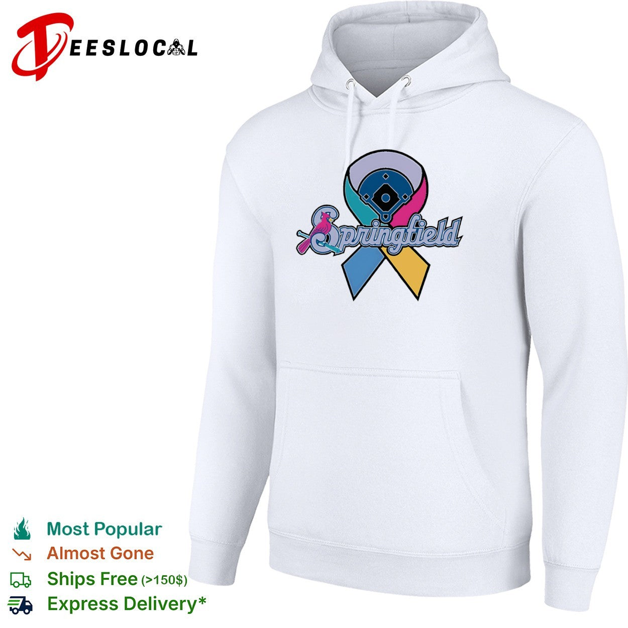 Springfield Cardinals awareness ribbon baseball team shirt