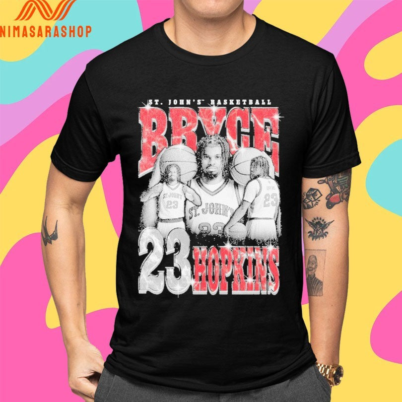 St John’s Basketball Bryce Hopkins 23 Retro 90s Shirts
