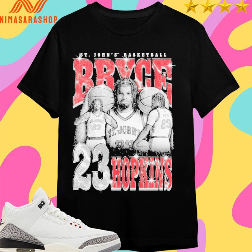 St John’s Basketball Bryce Hopkins 23 Retro 90s Shirts