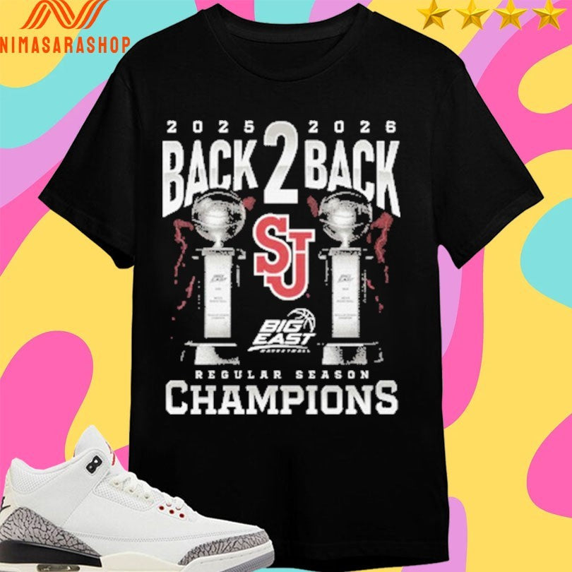 St John’s Big East Back-to-Back Regular Season Champions 2025-2026 Shirts