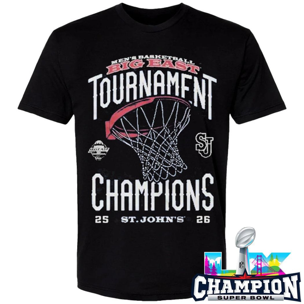 St John’s Red Storm Men’s Basketball 2026 Big East Tournament Champions Locker Room Shirt
