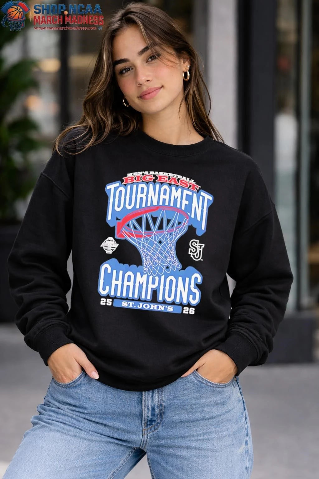 St John’s Red Storm Men’s Basketball 2026 Big East Tournament Champions T-Shirt St John’s Red Storm